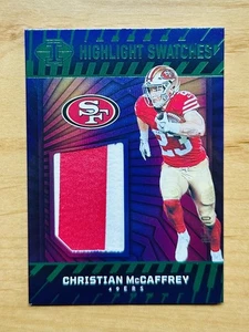 Christian McCaffrey 2024 Panini Illusions #HS-CMY Highlight Swatches Verde 5/10 - Foto 1 di 2