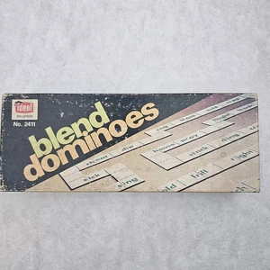 Juego de fichas de palabras de dominó vintage Ideal Spellbinders Blend 2411 EE. UU. 1977 usado - Imagen 1 de 9