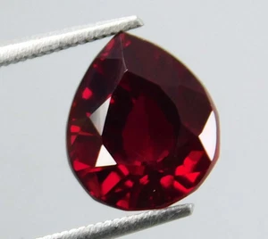 MOZAMBIQUE Ruby 12Ct+ Natural Pear Cut Unheated PIGEON'S RED Loose Gemstone 222 - Bild 1 von 7