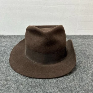 Sombrero Fedora De Lana Indiana Jones De Colección Marrón Mediano Hecho en EE. UU. 1984 Lucasfilm - Imagen 1 de 14