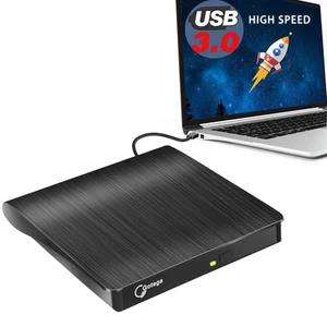 External DVD Drive, USB 3.0 Portable +/-RW, DVD Player for CD ROM Burner Comp... - Picture 1 of 7