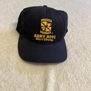 US Army ROTC Leadership Excellence Strap Back Hat Cap One Size Black - Picture 1 of 9