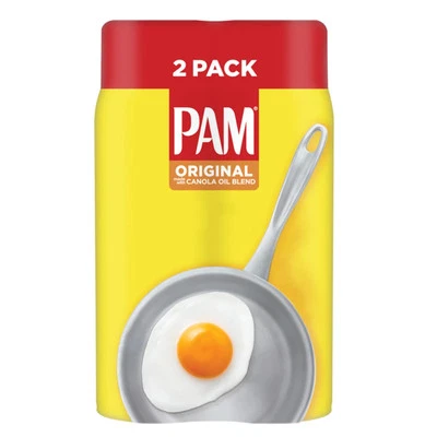 2 Pack PAM Original Cooking Spray Canola Oil Nonstick Cooking & Baking Spray New - Image 1 of 4