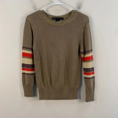 Suéter Marc Jacobs Mujer XS Top Seda Viscosa Marrón Pullover Tejido Manga Larga Foto 1 de 4