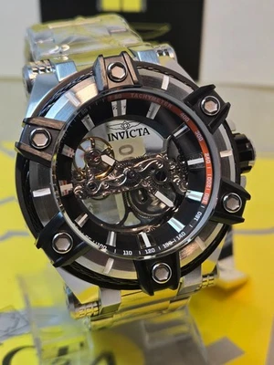 Reloj automático para hombre Invicta Bolt Phantom 52 mm esfera esqueleto tono plateado negro Foto 1 de 4