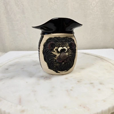 Soporte de cepillo de dientes de cerámica artesanal vintage raro de la década de 1980 Foto 1 de 4