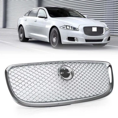 Grelha de malha para Jaguar XJ 2010 2011 2012 2013 2014 2015 grade central frontal de carro - Imagem 1 de 4