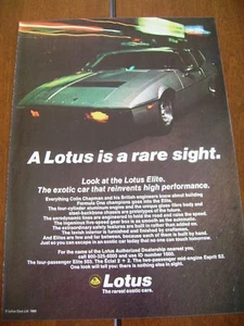 Lotus Elite 1980 ***anuncio original*** ¡¡raro!!! - Imagen 1 de 1