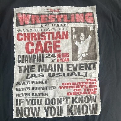 Christian Cage TNA Championship Captain Charisma Edge WWF AEW Talla XL Nuevo Defecto Foto 1 de 4