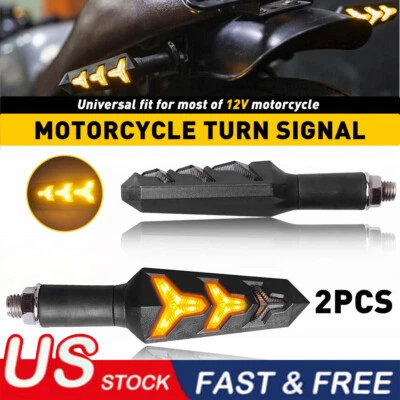 2x Indicador intermitente luz de señal de giro fluida universal flecha EE. UU. Foto 1 de 4