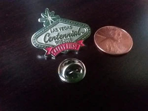 NEW! COLLECTIBLE Las Vegas Nevada Centennial Souvenir Lapel Pins in Silver/Red - Picture 1 of 5