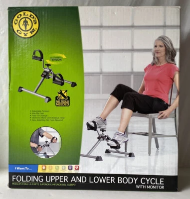 Gold's Gym Folding Upper and Lower Body Cycle with Monitor in Box - Image 1 of 3