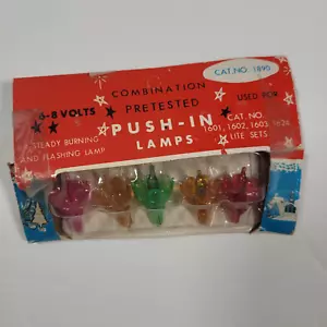 VTG CHRISTMAS COMBINATION PUSH IN LAMPS 1890 1601 1602 1603 1624 Untested AS IS - Picture 1 of 4