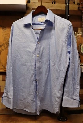 Camisa Ted Baker Endurance Para Hombre 17 32/33 Azul Blanco Lunares Foto 1 de 4