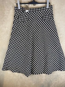 Valleygirl Casual Formal Skirts Size 12 Womens Black Checked - Picture 1 of 9
