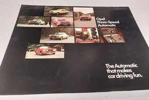 1973 OPEL 3 Speed Automatic Transmission Original Sales Brochure - Imagen 1 de 3