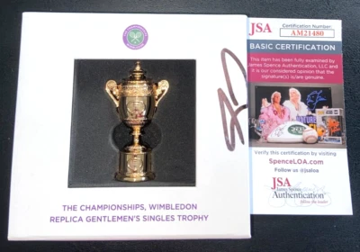 ANDY MURRAY FIRMADO WIMBLEDON RÉPLICA MINI TROFEO CAJA CAMPEÓN 2013 2016 JSA Foto 1 de 4