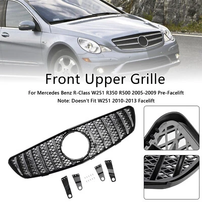 Front Bumper  Grill Fit Mercedes-Benz R-Class W251 R350 R500 2005-2008 2009 Foto 1 de 4