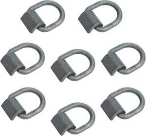 8 Pack Heavy Duty 1/2" Weld-On D Ring Flatbed Truck Trailer Cargo Tie Down Ring - Picture 1 of 12