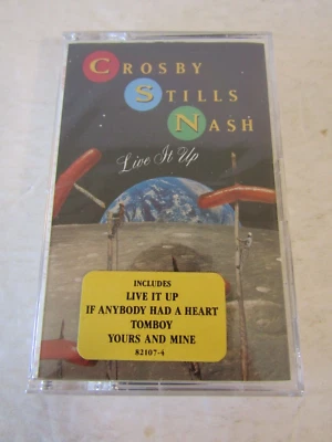 Crosby Stills Nash Cassette Live It Up *BRAND NEW SEALED* - Image 1 of 4