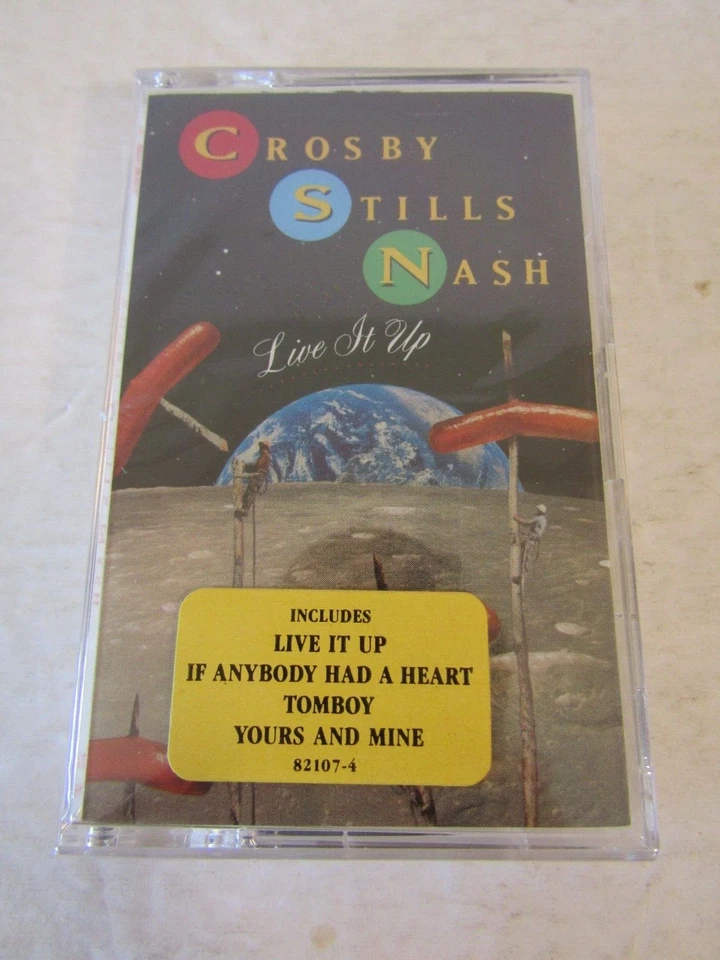 Crosby Stills Nash Cassette Live It Up *BRAND NEW SEALED* - Image 1 of 4