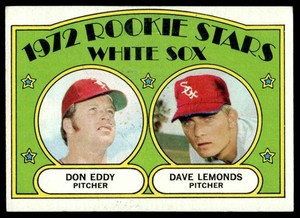 1972 Topps White Sox Rookies - Don Eddy/Dave Lemonds Rookie Chicago White Sox
