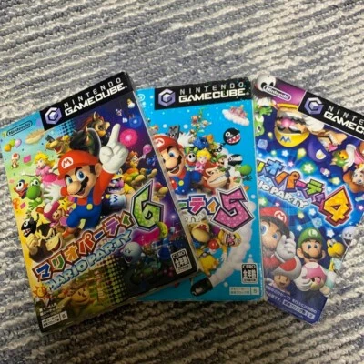 Lot 3 Mario Party GameCube 4 5 6  Set Nintendo GC GameCube From Japan Tested - Image 1 of 3