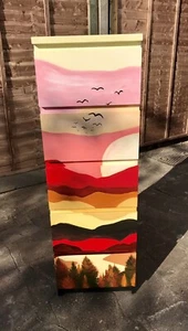 Hand Painted Upcycled Ikea 5 Drawer Unit - Picture 1 of 6