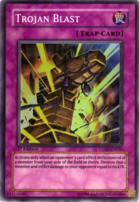 CDIP EN056 1ST ED  1X TROJAN BLAST SUPER RARE CARD - Image 1 of 2