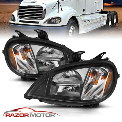 Full LED 1996-2017 For FREIGHTLINER COLUMBIA Black Headlight Right+Left Set Foto 1 de 4