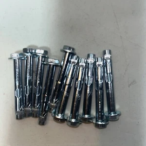 Concrete Sleeve Anchor | 5/16 x 2.5” | 7/16” Hex Nut Head | Set Of 10 QTY - Picture 1 of 2
