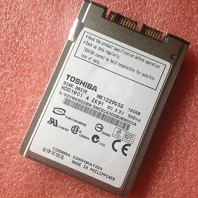 1.8" Toshiba 120GB 5400RPM 8MB cache SATA2 Internal Hard Drive MK1229GSG - Image 1 of 2