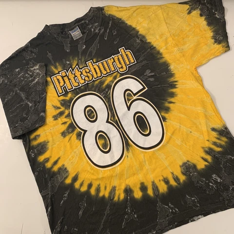 Pittsburgh Steelers 86 Gildan Heavy Cotton Mens XL Tie Dye T Shirt Hines Ward Cover