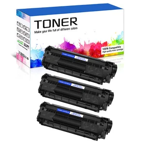 3 PACK Q2612A 12A Toner Cartridge for HP LaserJet 3015 3020 3030 3050 3052 3055 - Picture 1 of 24