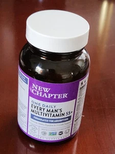 New Chapter One Daily Every Man's 55+ Multivitamin 30 Vege Tablets 06/2025 NEW - Picture 1 of 6