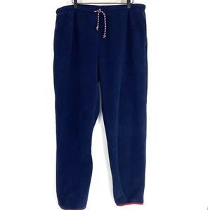 Patagonia Pants Size XL Mens Navy Red Synchilla Fleece Snap T Pull On Jogger - Picture 1 of 9