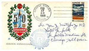 Lithuania Philatelic 50th Golden Anniversary Chicago Illinois 1968 - Picture 1 of 2