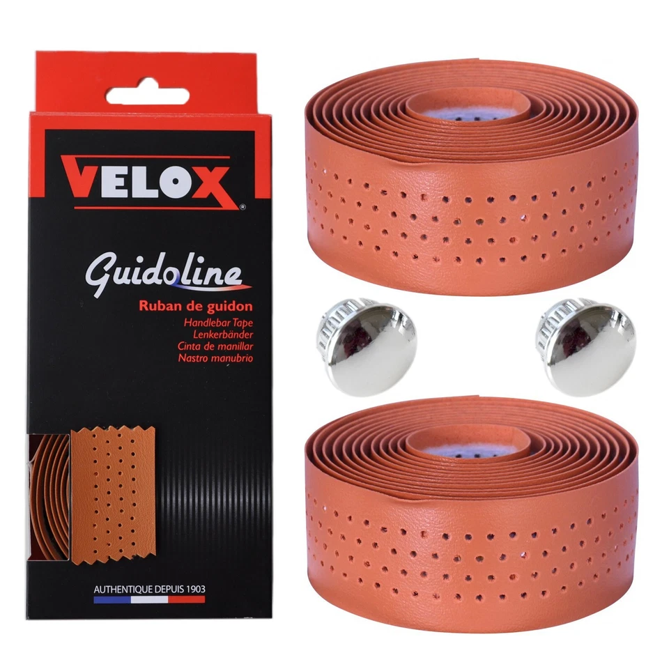 Velox Leather Look Caramel Honey Tan Brown Handlebar Tape  Vintage Racing Bike - Image 1 of 1