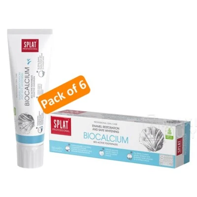 SPLAT Biocalcium Remineralization Toothpaste Genuine 6 pack x 100 ml - Image 1 of 4