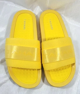 Sandalias de verano para mujer Tahari - amarillo brillante - talla 10 Foto 1 de 3