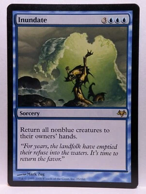 MTG Inundate Eventide EVE 25/180 Regular Rare - Image 1 of 2