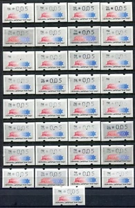 ISRAEL MNH 1a DEFINITIVA 1990 KLUSSENDORF LOTE DE 33 ETIQUETAS x33006 - Imagen 1 de 1