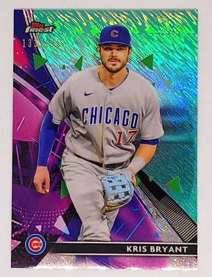 2021 Topps Finest Kris Bryant Cubs Aqua Shimmer Refractor 133/175 - Image 1 of 2