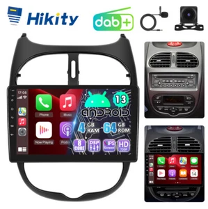 4+64GB 8Core DAB+ Android CarPlay Radio Für Peugeot 206 SW CC 1998-2008 GPS Navi - Bild 1 von 17