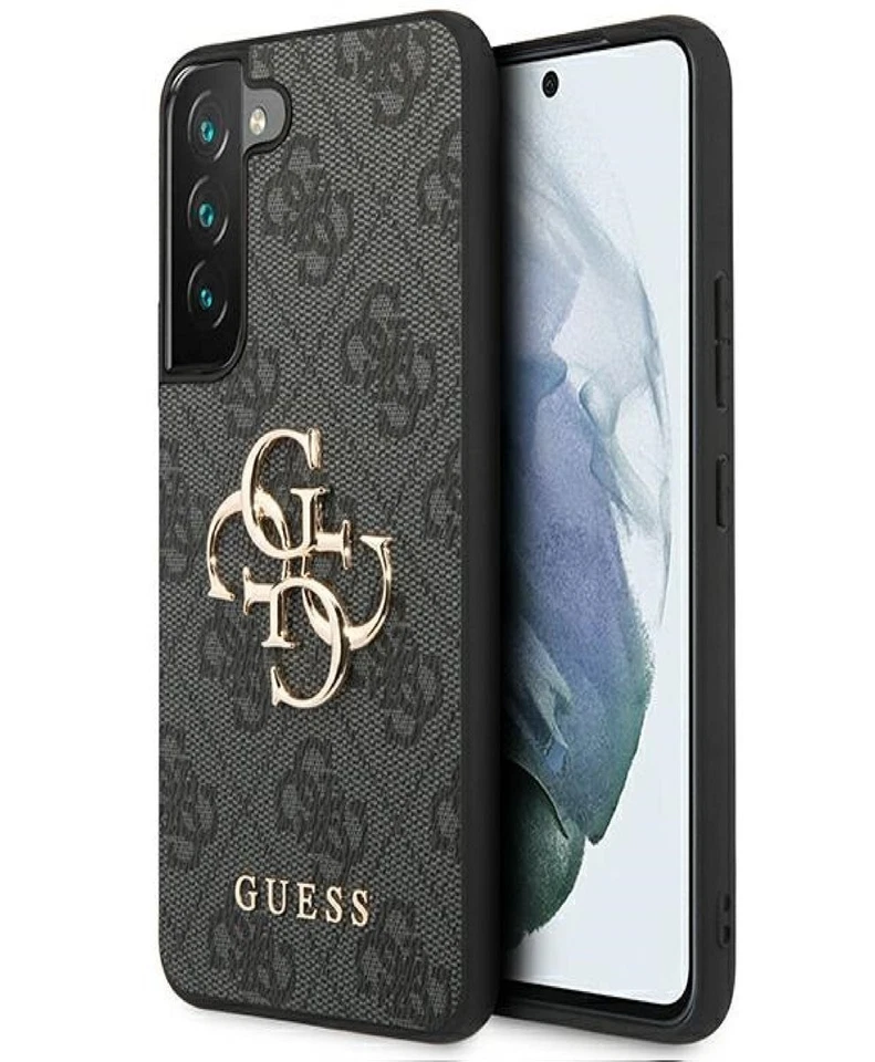Guess Metallo Oro Logo Custodia Rigida per Samsung Galaxy S23 S911b Grigio - Immagine 1 di 1