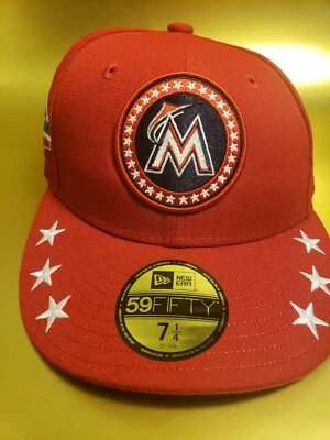 Florida Marlins New Era Hat MLB 59Fifty All-Star Fitted Hat Size 7 1/4 - Image 1 of 3