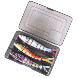 3PCS Box Multi Jointed Fishing Lures Wobbler Swimbait Hard Bait Crankbait Tackle - Picture 1 of 7