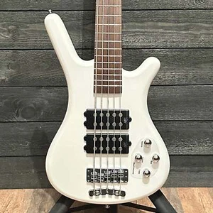 Warwick RockBass Corvette $$ 5-String Electric Bass Guitar - White - Picture 1 of 10