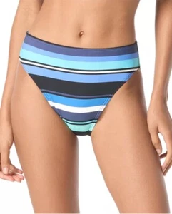 Michael Kors Black/Blue Multi High Waist Bikini Bottoms Size Medium - Picture 1 of 2
