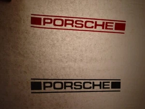 PORSCHE LOGO SET VINTAGE 1970's IMPORT CAR IRON ON TRANSFER NICE B-17 - Picture 1 of 2